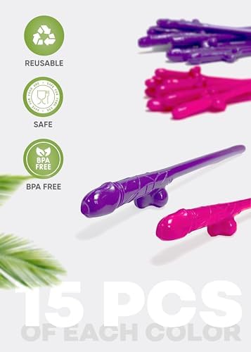 10 pcs Bachelorette Penis Party Confetti Straw Set
