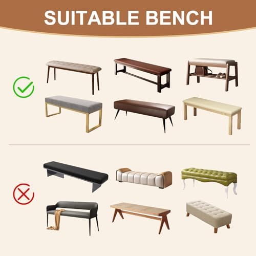 Genina Stretch Jacquard Dining Bench Cover - Dark Gray 1
