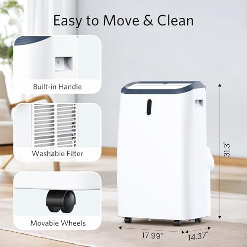 12000 BTU Portable Air Conditioner with Dehumidifier and Fan