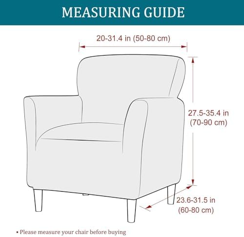 NILUOH Armchair Slipcover with Stretch and Elastic for Living Room