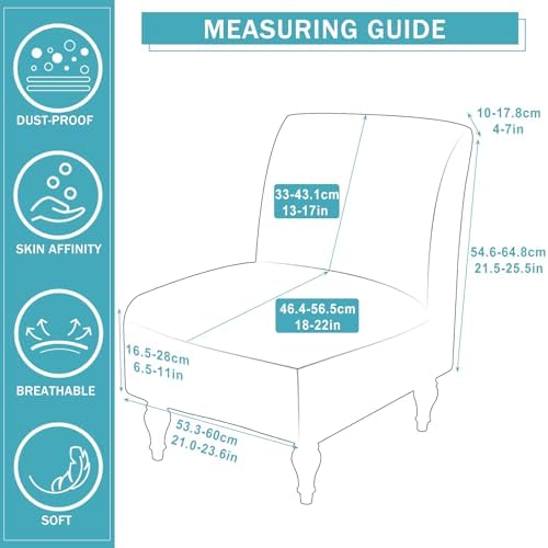 Iauddy Armless Accent Chair Slipcover with Jacquard Design
