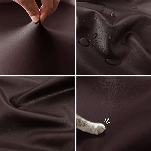 Vctops Waterproof Faux Pu Leather Armrest Covers Dark Coffee 2pcs