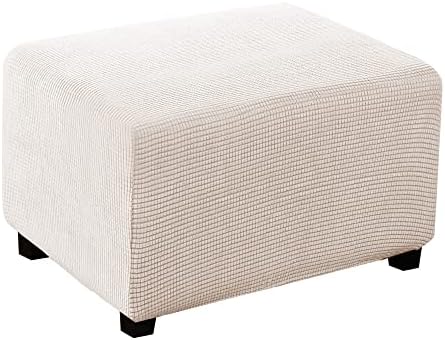 Turquoize Stretch Ottoman Cover with Elastic Bottom
