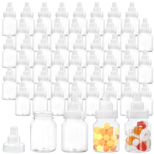 Tebery 72 Pcs Reusable Candy Bottles for Baby Showers