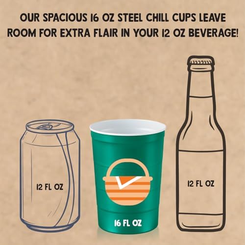 16 oz Steel Chill Cups for Cold Drinks