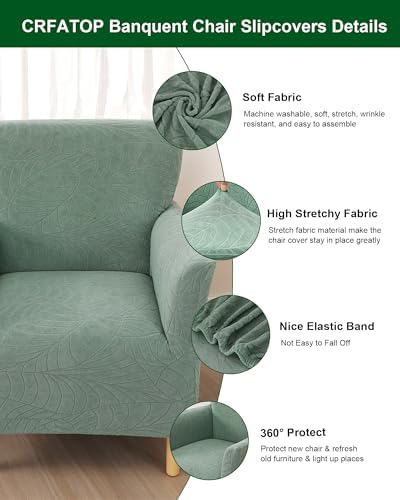 CRFATOP Stretch Armchair Covers with Jacquard Design