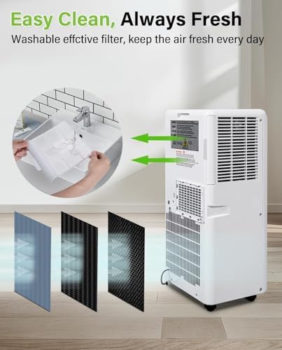 Hykolity 10000 BTU WiFi Portable Air Conditioner with 4 in 1 Function
