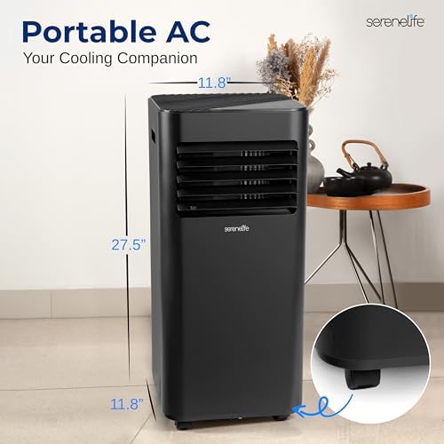 SereneLife 10000 BTU Portable Air Conditioner with Window Mount Kit