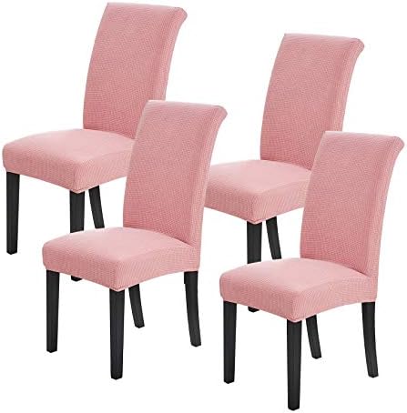 Joccun Dining Chair Covers Set of 4 Dusty Pink 1