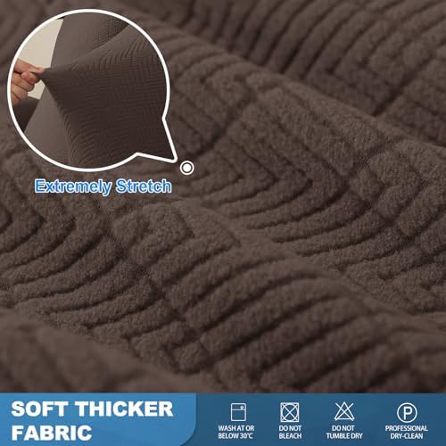 JIVINER 3 Piece Recliner Chair Cover with Pockets 1