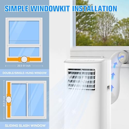 Coolblus 8500 BTU Portable Air Conditioner for Home Renter and Family
