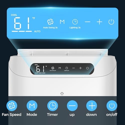 14000 BTU Portable AC with Remote Control and 3-in-1 Function