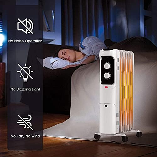 1500W Oil Filled Radiator Heater with 3 Heat Settings
