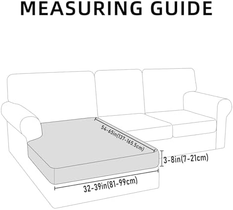 Hyha L-Shaped Sofa Slipcover with Elastic Bottom