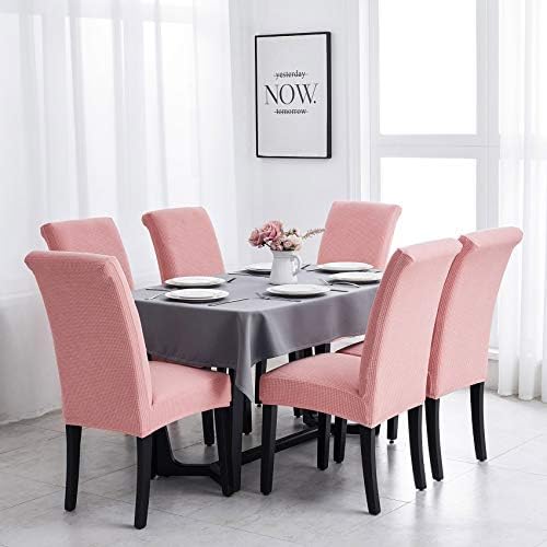 Joccun Dining Chair Covers Set of 4 Dusty Pink 1