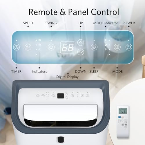 12000 BTU Portable Air Conditioner with Dehumidifier and Fan