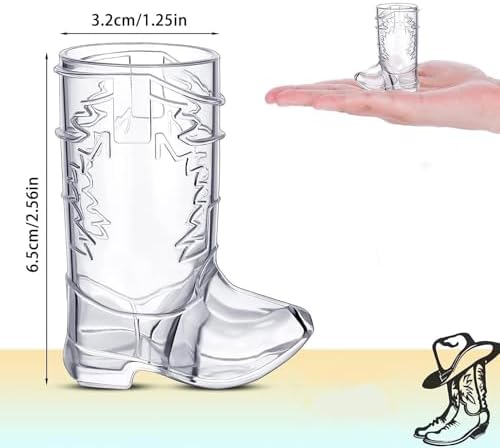 2025 12 Pcs Western Cowboy Boot Shot Glasses