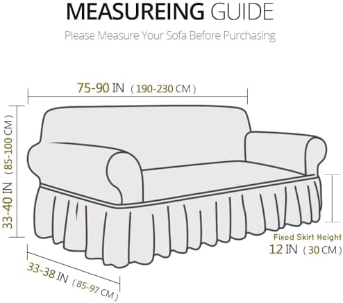 NICEEC Super Soft Sofa Slipcover with Skirt