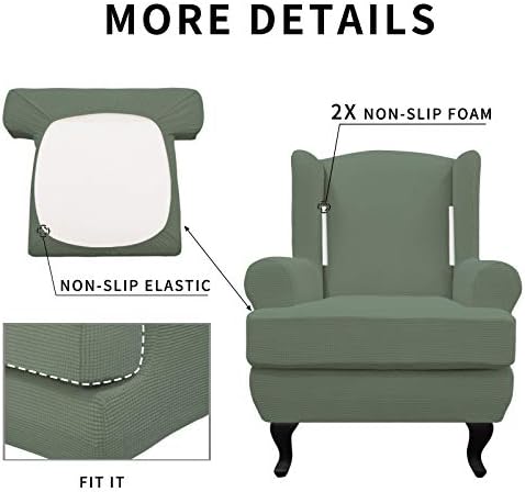 Easy-Going Stretch Wingback Chair Sofa Slipcover 2-Piece