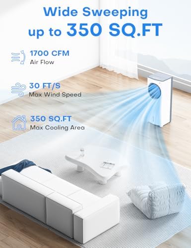 MYICY Windowless Air Conditioner 32 Inch Bladeless Cooling Unit