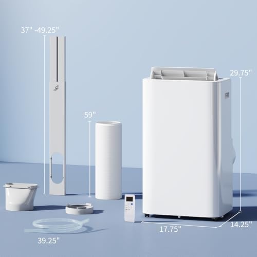 HOMCOM 12000 BTU Portable AC Unit with Remote Control and 4 Modes