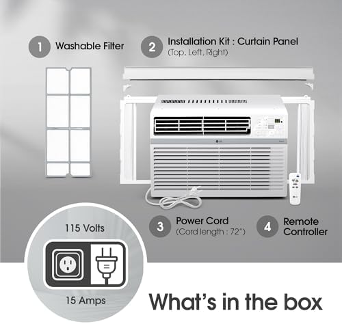LG LW1024RSMX Window Air Conditioner Wi-Fi Enabled 10000 BTU White