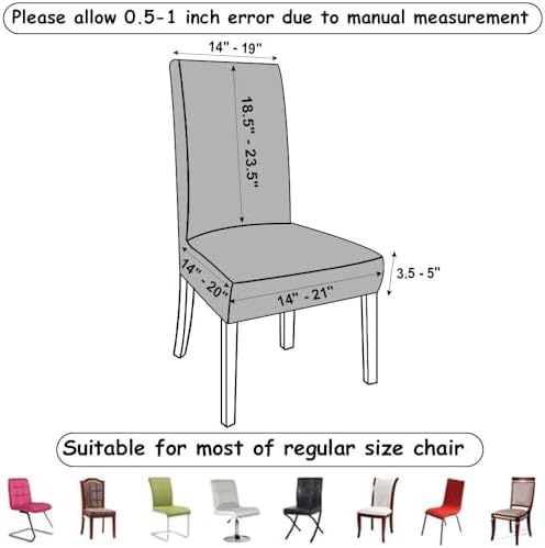GoodtoU Dining Chair Covers 4 Pack - Stretch Removable and Washable