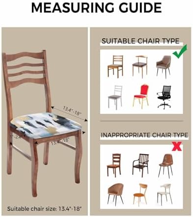 Modern Canvas Seat Covers for Dining Chairs Set of 2 1
