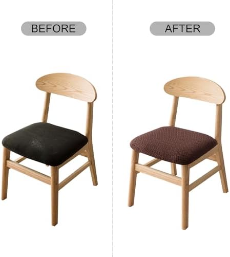 Genina Dining Chair Seat Covers 4 Pcs Chocolate 1