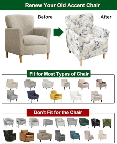 CRFATOP Stretch Armchair Slipcover with Printed Design