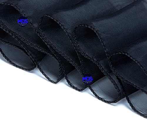 MDS Pack of 100 Black Organza Chair Sashes