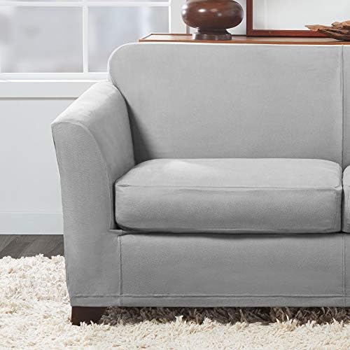 SureFit Heavyweight Stretch Leather Loveseat Slipcover 2-Seat