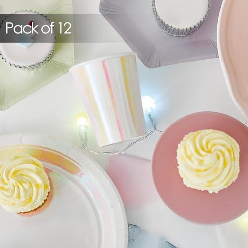 Talking Tables Pastel Iridescent Shiny Paper Cups 12 Pack