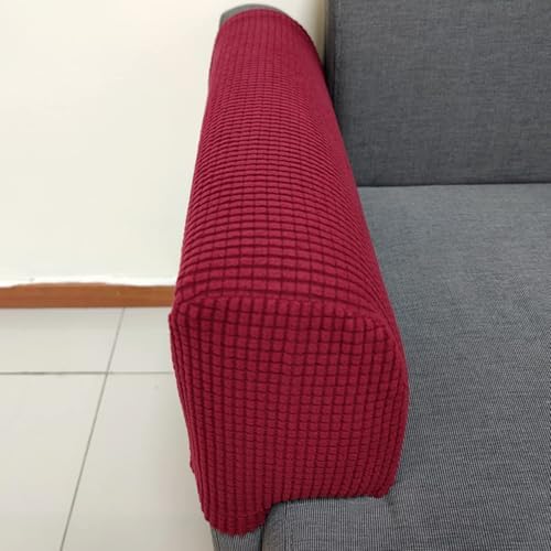 Garayma 2 Pack Armchair Slipcovers for Sofas Wine Red