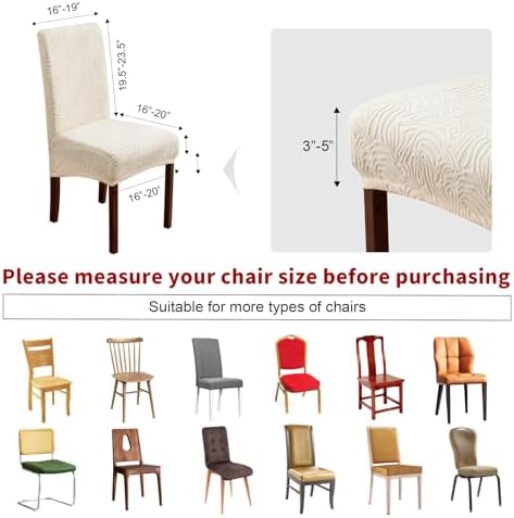 Yueang Dining Chair Covers 2 Pack Beige 1