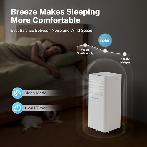 RealSmart 10000 BTU Quiet Portable AC Unit for Rooms