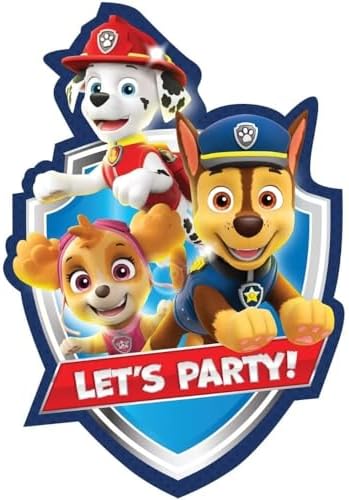 Premium Paw Patrol Postcard Invitations Pack Of 8