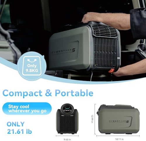CYBERTAKE Portable Air Conditioner 3-in-1 Dehumidifier Fan