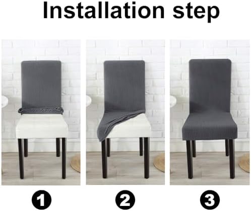 GoodtoU Dining Chair Covers 4 Pack - Stretch Removable and Washable