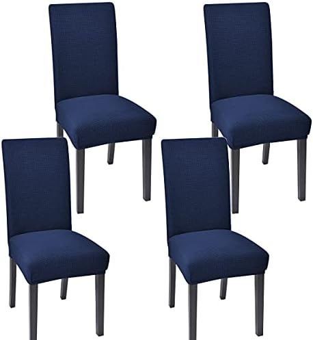 Navy Blue Dining Chair Covers Set of 4