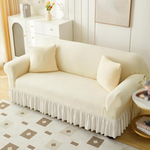 Farmhouse Sofa Covers 2 Seaters 2024 Beige