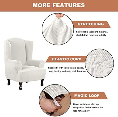 Eco-Ancheng Wingback Chair Slipcover 2 Piece