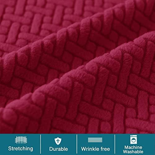 HFCNMY Red Stretch Bar Stool Covers 4 Pack