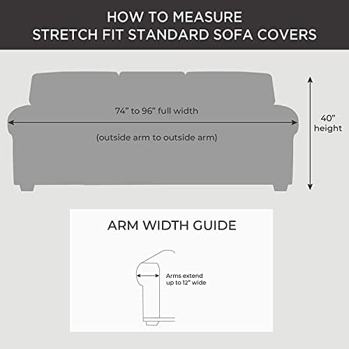 SureFit Stretch Jacquard Damask Sofa Slipcover Gray