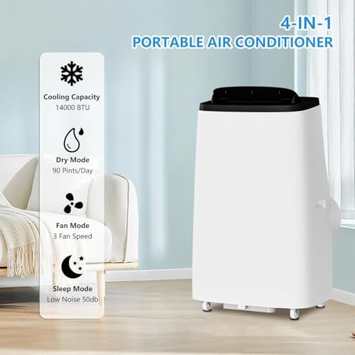 GarveeLife 14000 BTU Portable Air Conditioner for 700 SqFt Room