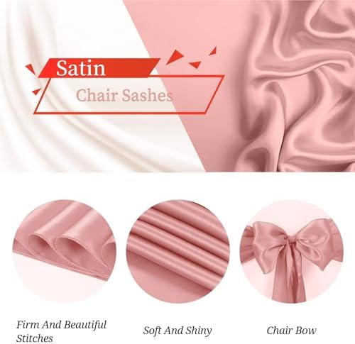 Gray Satin Chair Sashes 50pcs Wedding Decor Bow Ties