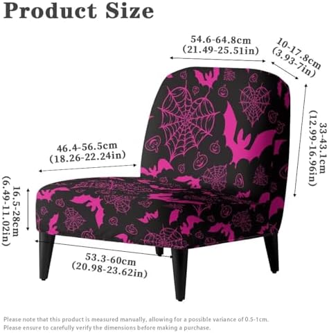 Kuiaobaty Halloween Bat Spider Web Chair Cover 1