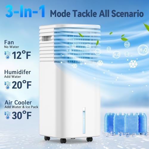 FANCOLE Windowless Portable AC with 4 Modes 3 Speeds