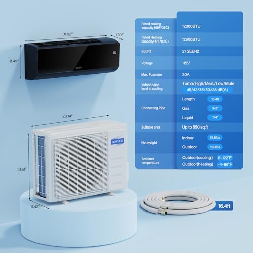 ROVSUN 12000 BTU Mini Split AC Unit with Smart APP Control
