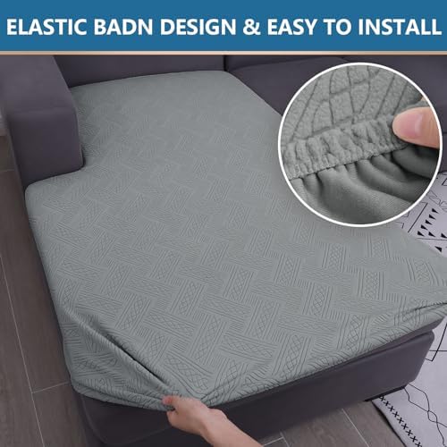 Hyha L-Shaped Sofa Slipcover with Elastic Bottom